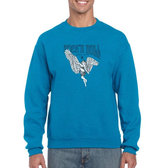Rock Poster W Angel Girl Sweatshirt Men -Image by Shutterstock, Male Medium