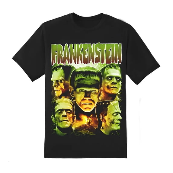 Rock Rebel Men's Frankenstein Collage T-Shirt Black Medium