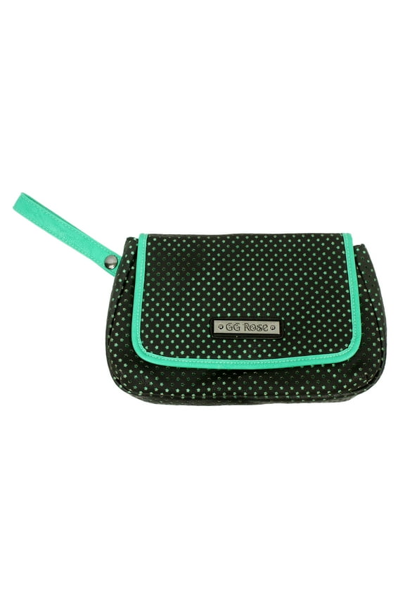 Perforated Star Clutch Black