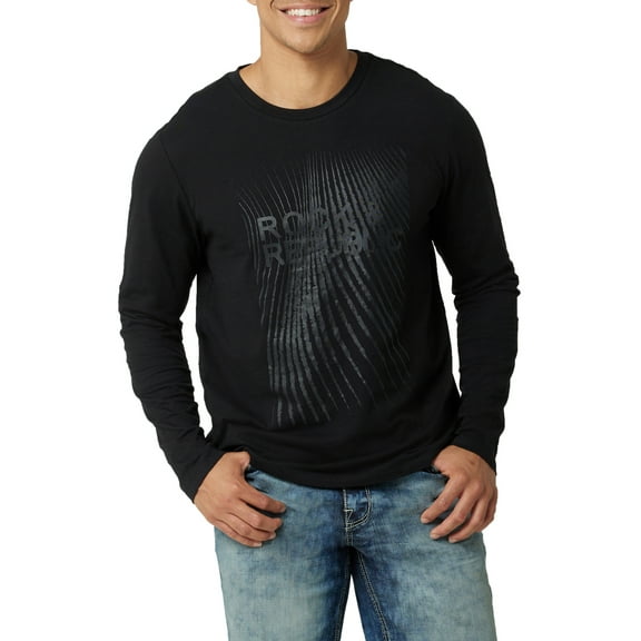Rock & Republic Men's Abstract Logo Long Sleeve Tee