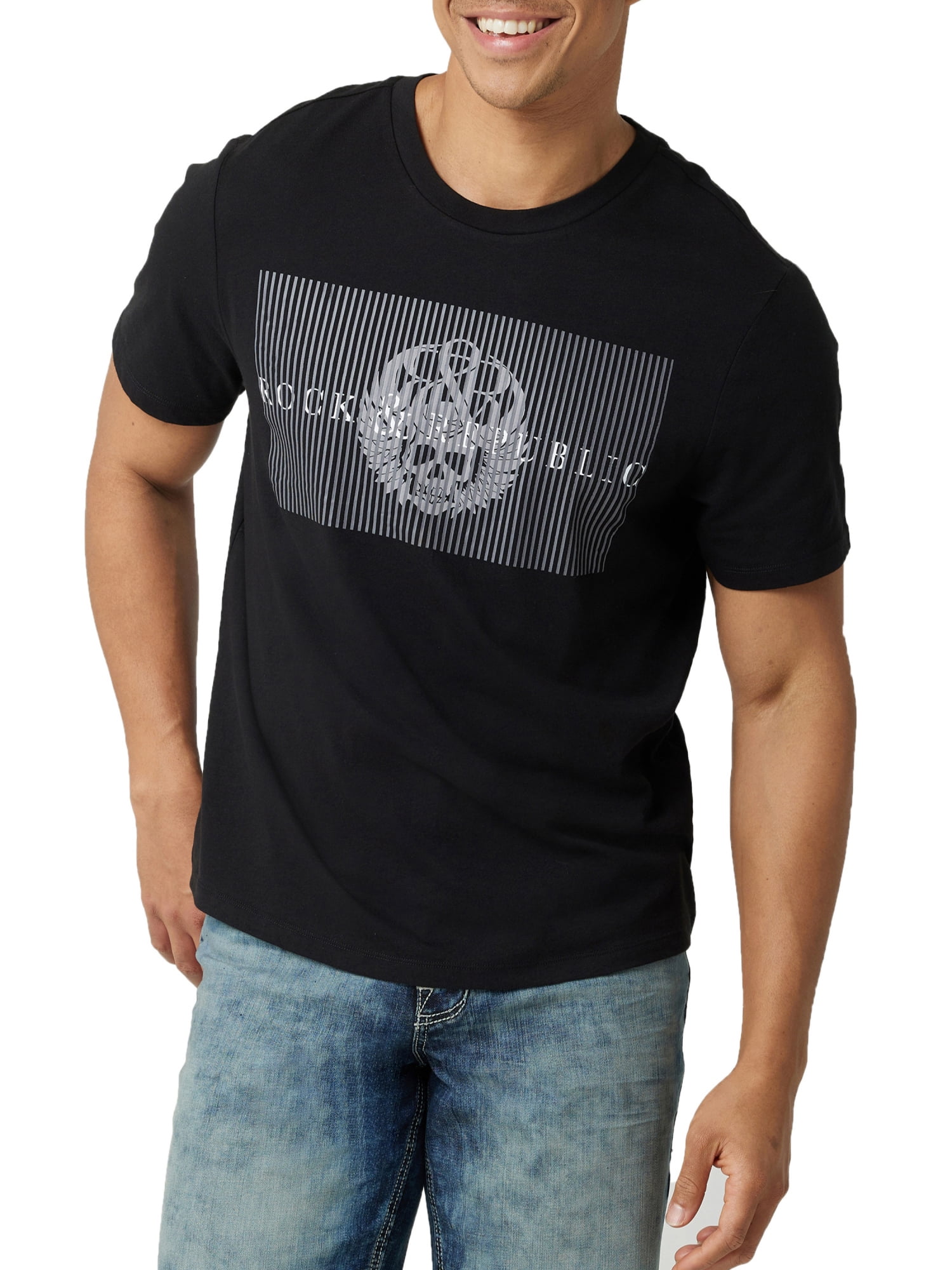 Rock & Republic Men's Short Sleeve Logo Tee