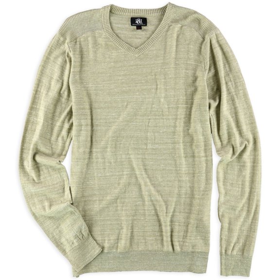 Rock & Republic Mens Marled Knit Pullover Sweater, Brown, 2XLT