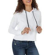 Rock & Republic Womens Cropped Logo Hoodie Sweatshirt