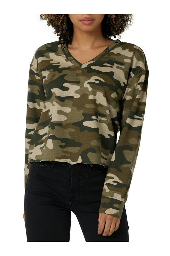 Women's Long Sleeve V-Neck Sweatshirt