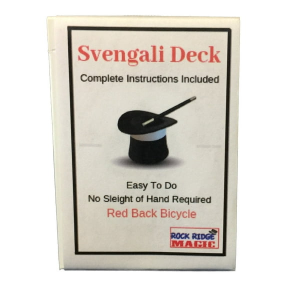 Rock Ridge Magic Svengali Deck Trick, Different Force Cards (Red, 2 Pack (4 Decks))