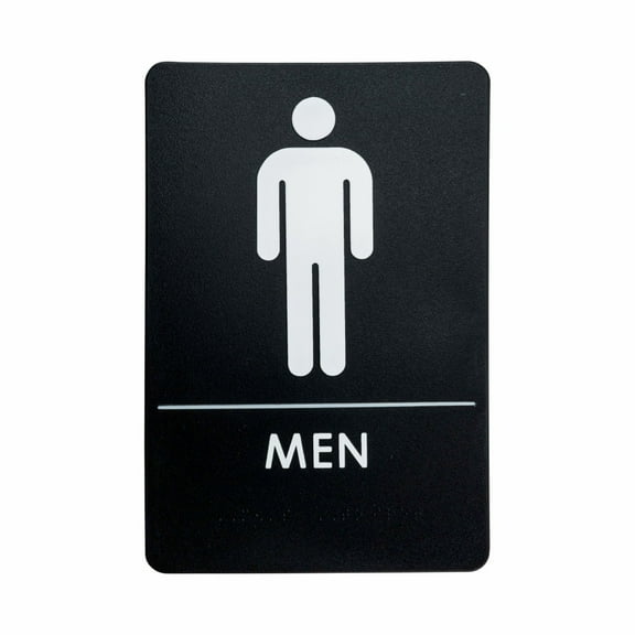 Rock Ridge Men's Restroom Signs, ADA-Compliant Bathroom Door Signs for Offices, Businesses, and Restaurants (Pack of 24)