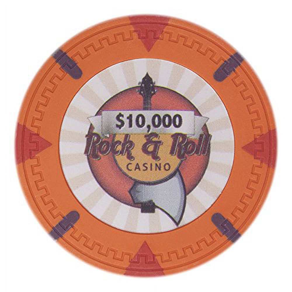 Rock & Roll 13.5g Poker Chips, 10,000 Heavy Weight Clay Composite, 50