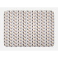 thumbnail image 1 of Rock and Roll Bath Mat, Repetitive of Alternative Music Instruments, Plush Bathroom Decor Mat with Non Slip Backing, 29.5" X 17.5", Orange Violet, by Ambesonne, 1 of 2