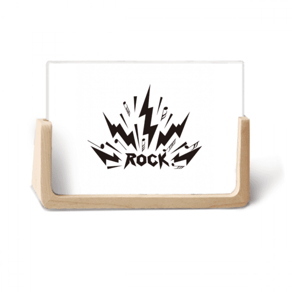 Rock Roll Bursts Diffuse Notes Photo Wooden Photo Frame Tabletop Display