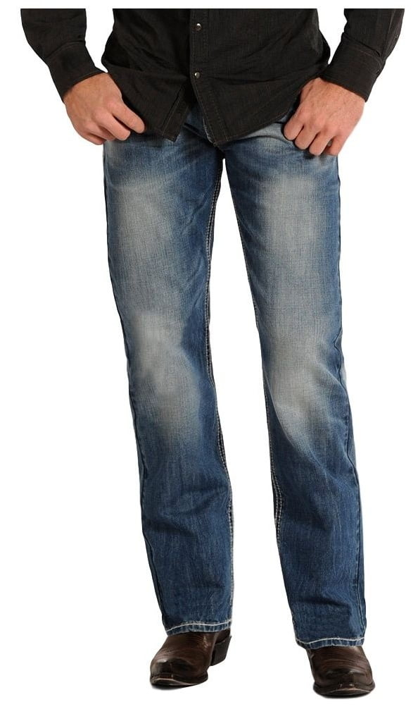 Rock Roll Cowboy Denim Jeans Mens Cannon Loose Fit Light M0Z4944