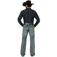 thumbnail image 1 of Rock & Roll Denim Men's And Boot Barn Medium Vintage Wash Relaxed Bootcut Stretch Medium Wash 29W x 32L  US, 1 of 4