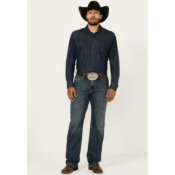 Rock & Roll Denim Men's And Double Barrel Reflex Medium Wash Relaxed Straight Leg Medium Wash 33W x 32L US