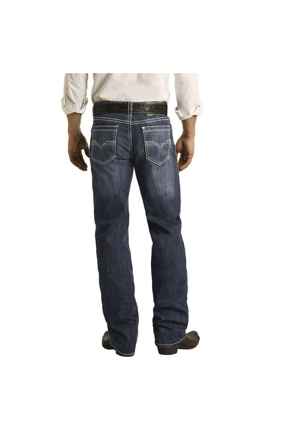 Rock & Roll Denim Men's And Reflex Double Barrel Straight Leg Jeans Blue 31W x 34L US
