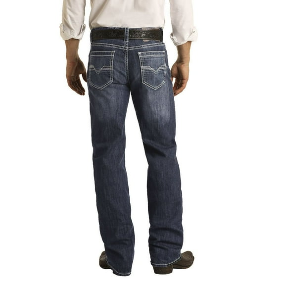 Rock & Roll Denim Men's And Reflex Double Barrel Straight Leg Jeans Blue 31W x 36L  US