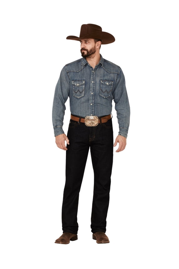 Rock & Roll Denim Men's Hooey By And Men'S Dark Wash Double Barrel Blue 29W x 32L  US