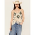thumbnail image 1 of Rock & Roll Denim Women's And Crochet Fringe Tank Cream Large  US, 1 of 4