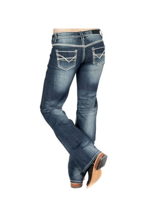 Rock and roll cowgirl top riding jeans