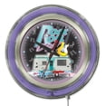 thumbnail image 1 of Rock & Roll Diner 15" Double Neon Wall Clock, 1 of 5