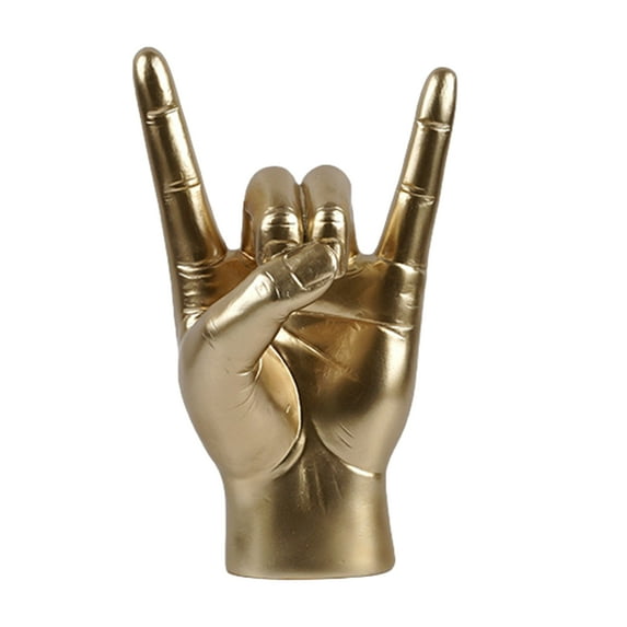 Rock And Roll Hand Statue, Sculpture Love Gesture Decoration, Modern Art Hand Sculpture, I Love You Hand Sign For Home Decor, Shelf Decor Aesthetic, Gifts For Families, Friends