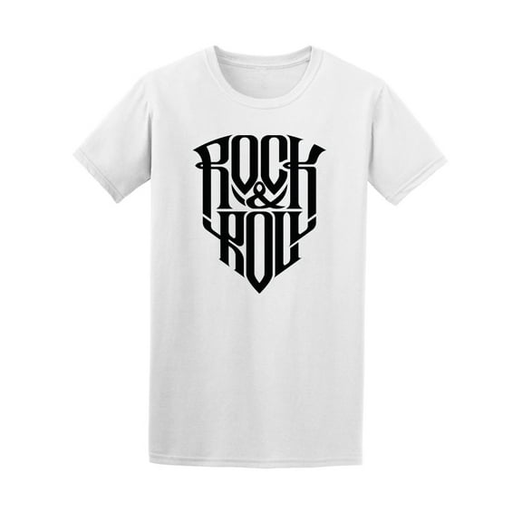 Rock & Roll Logo T-Shirt Men -Image by Shutterstock, Male Large