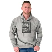Rock & Roll Never Dies Metal Hardcore Hoodie Sweatshirt Women Men Brisco Brands S