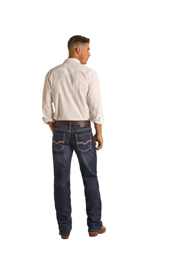 Rock & Roll Pistol Straight Flex Dark Wash - Mens Jeans - Rrmd1Prywl