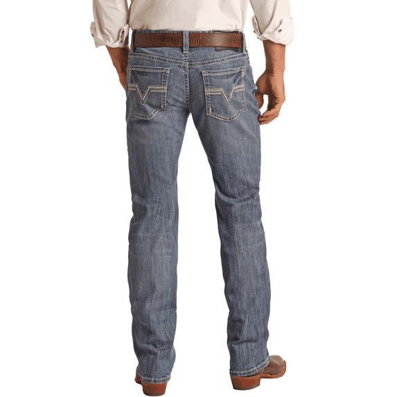 Rock & Roll Pistol Straight Stretch Boot - Mens Jeans - Rrmd1Pr13Z