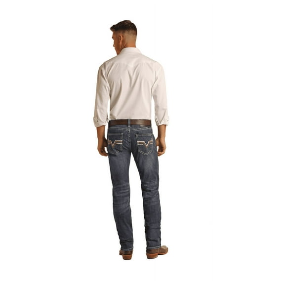 Rock & Roll Revolver Slim Straight Ivory - Mens Jeans - Rrmd1Rrywd