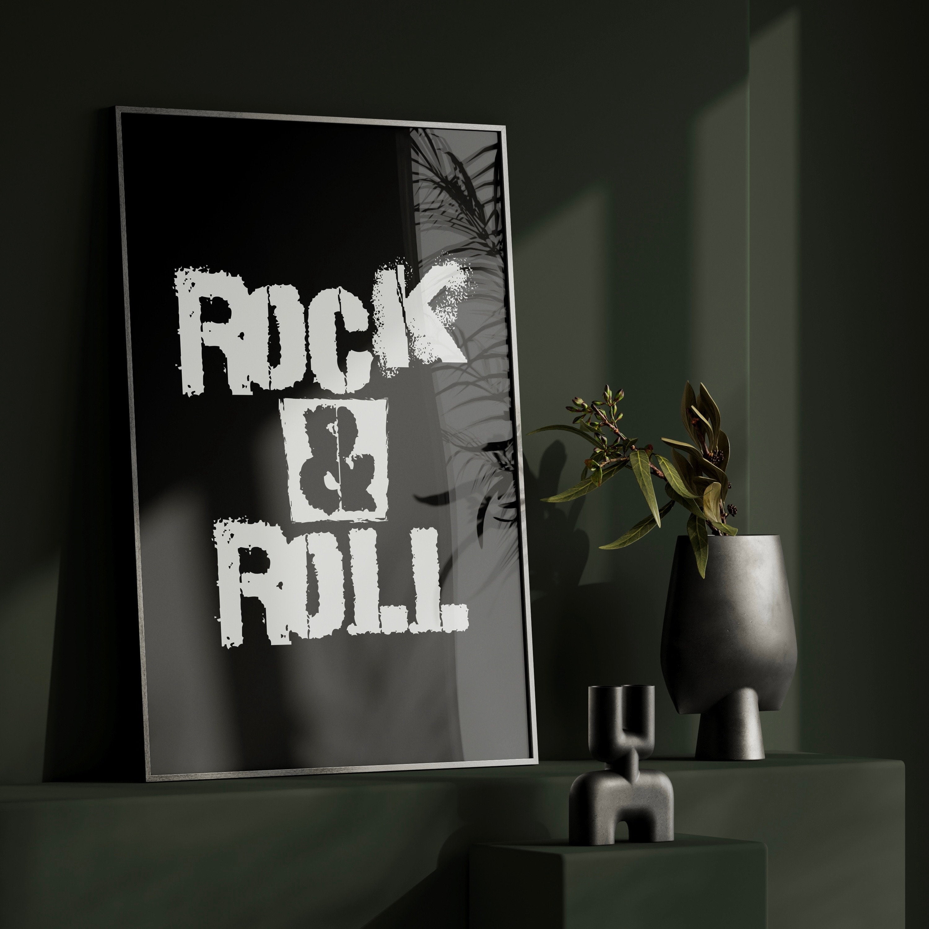 Rock &amp; Roll Rock Prints Pink Prints Black Prints Alternative Wall Art ...