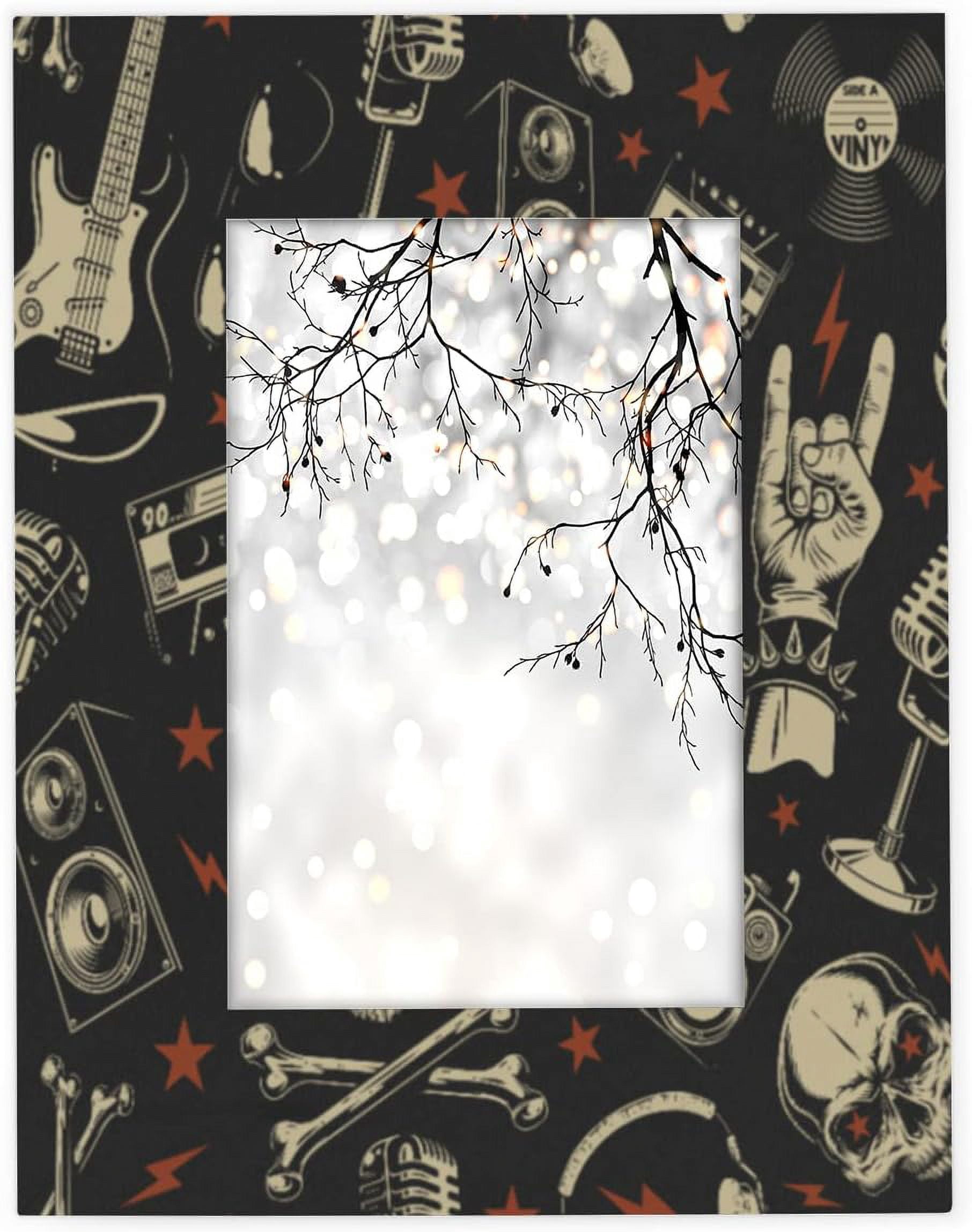 Rock Roll Skull 11x14 Picture Frame Fits Display 8x10 or 11x14 Photos ...