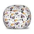 thumbnail image 1 of Rock and Roll Storage Toy Bag Chair, Repetitive of Alternative Music Instruments, Stuffed Animal Organizer Washable Bag, Large Size, Orange Violet, by Ambesonne, 1 of 3
