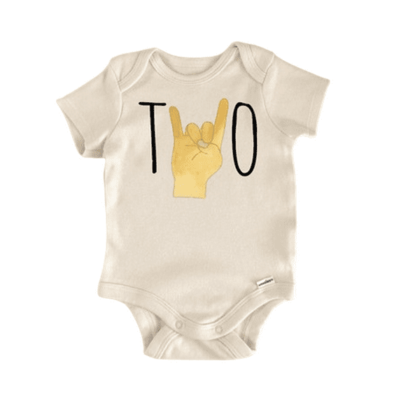 Rock Roll Two Birthday Newborn Baby Bodysuit