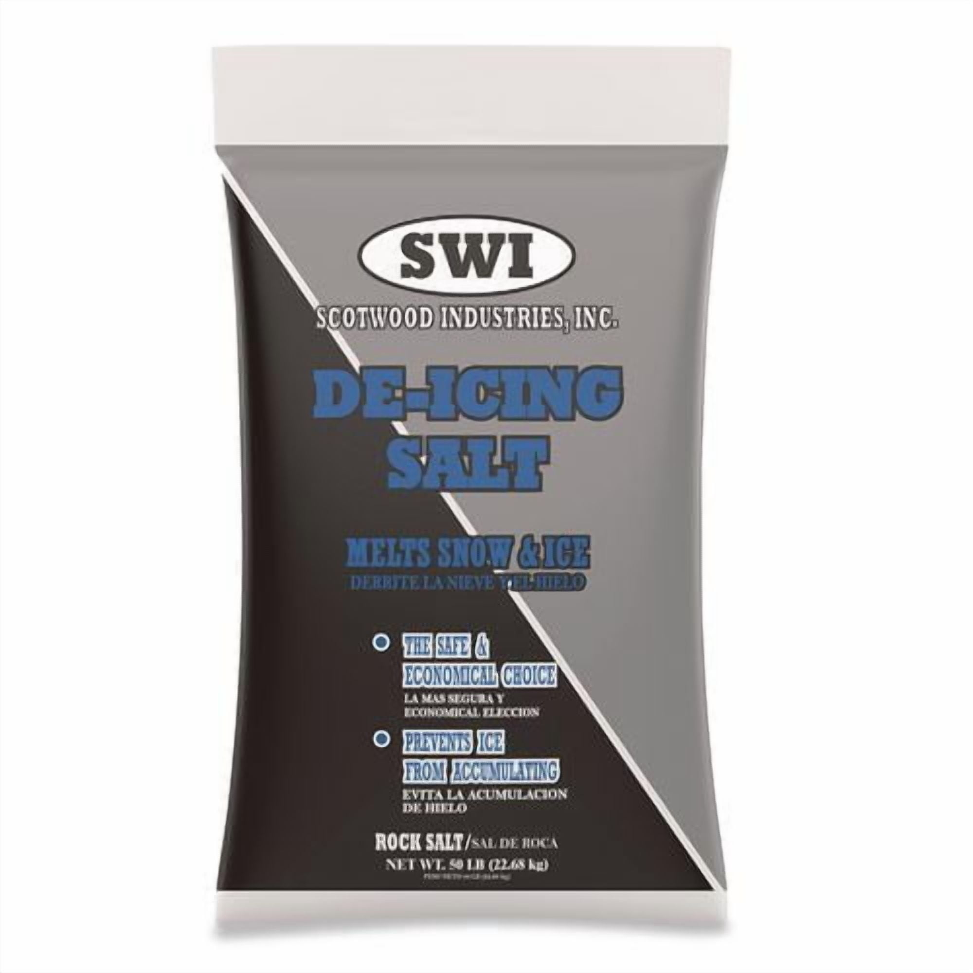 Rock Salt De-Icing Salt, 50 lb Bag | Bundle of 5