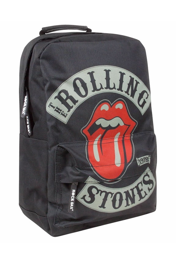 Rock Sax Rolling Stones Unisex Black Backpack | One Size | Made by Vanilla Underground