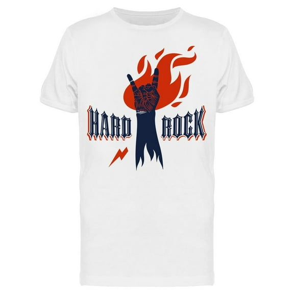 Rock Sign On Fire T-Shirt Men -Image by Shutterstock, Male Large