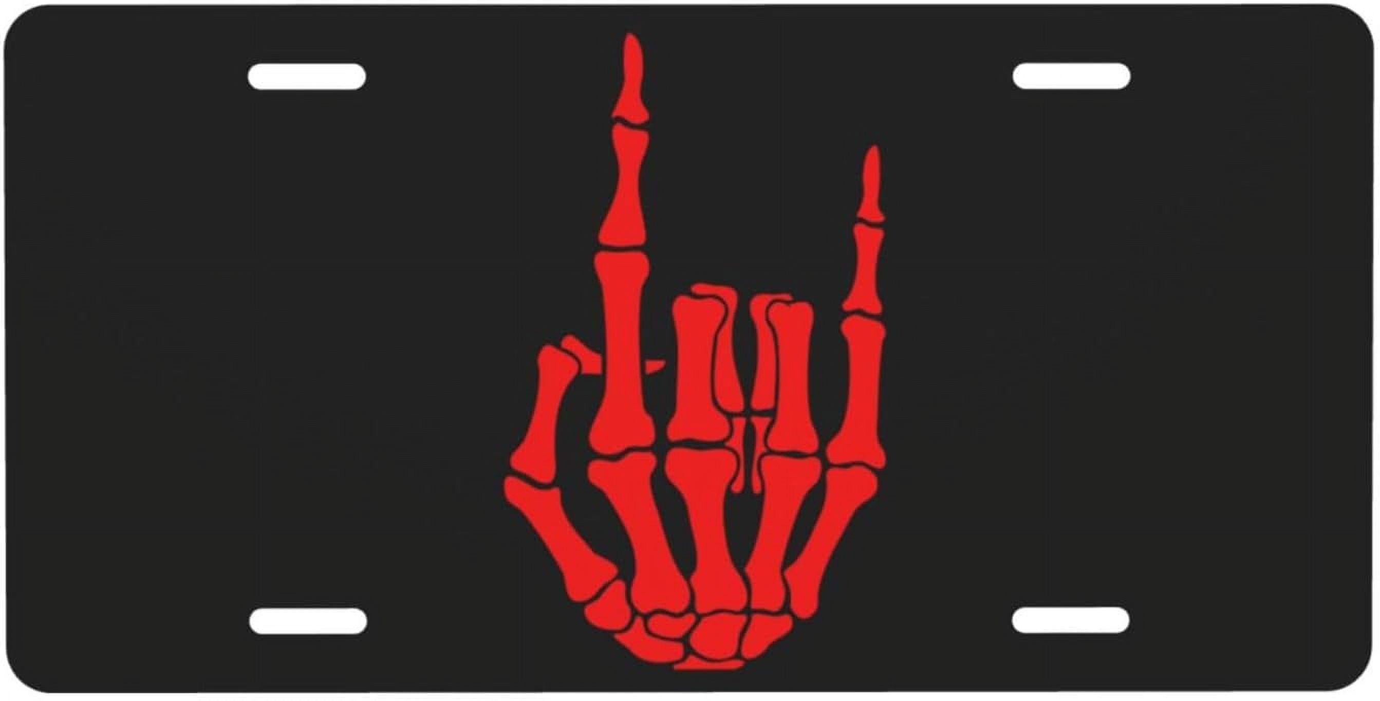 Rock Skeleton License Plates, Decorative Car Front License Plate Metal ...