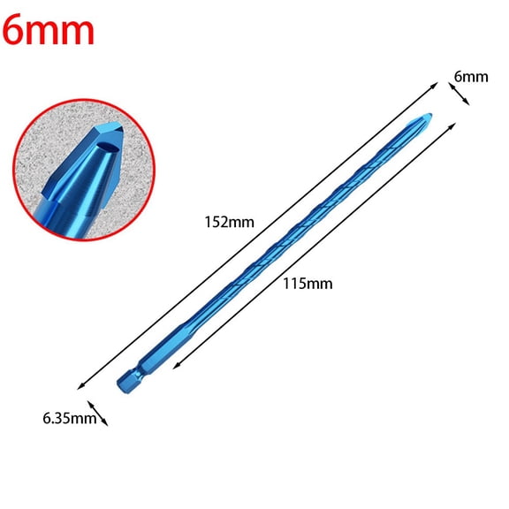 Rock Slab Drill Bit Glass Tile Drill Bit Accurate Positioning Double U-shaped Chip Flute Rust-proof For Bubble Bricks