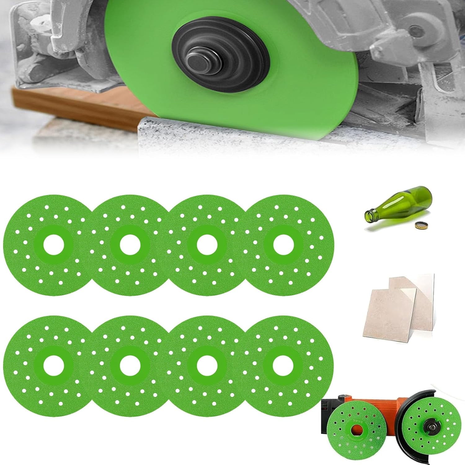 4Pcs Diamond Chamfered Saw Blades Rock Slab Grinding Disc For Angle Grinders Ceramic Discos Para Cortar Grinding Cutting Piece 1mm For Tile Marble Glass Granite Ultra-Thin Saw Bladewheel
