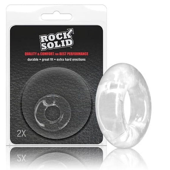 Doc Johnson Rock Solid The 2X Donut Penis Ring, Clear