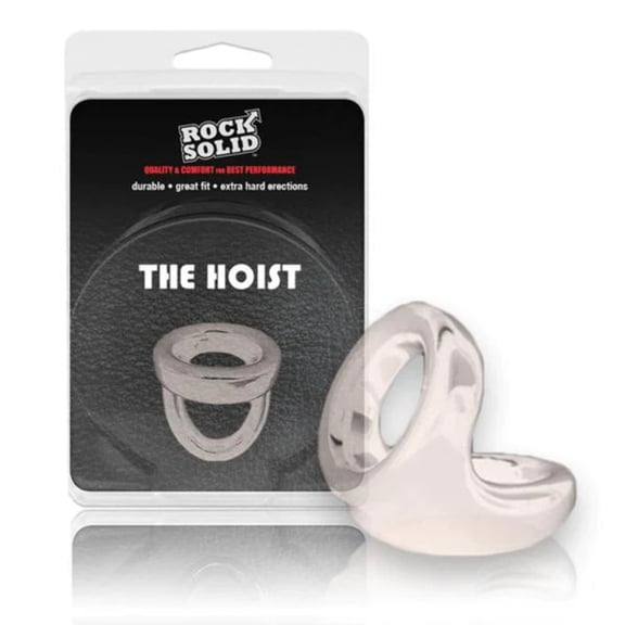 Doc Johnson Rock Solid The Hoist Dual Penis Ring, Smoke