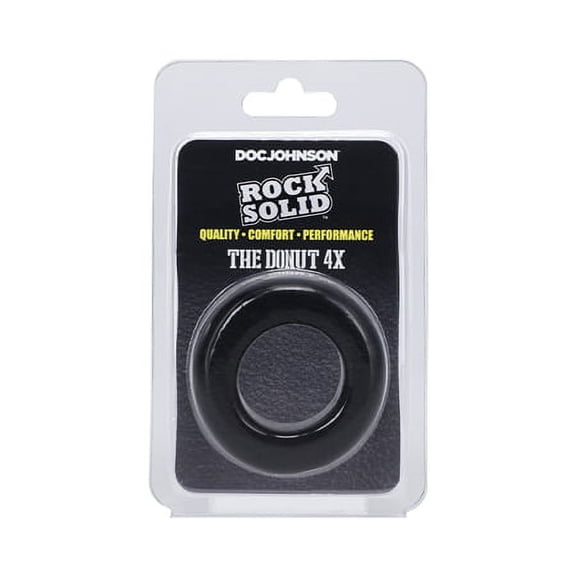 Doc Johnson Rock Solid The Donut 4X Penis Ring, Black