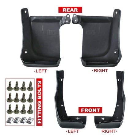 Rock Splash Guards Mud Flaps For 2013-2015 Honda Accord Sedan Sedan Rear&Front