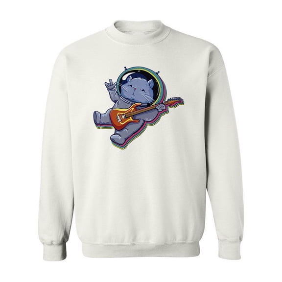 Rock Star Cat Sweatshirt Men -Image by Shutterstock, Male Small