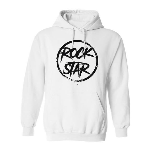 Rock Star  Design Hoodie Men -Image by Shutterstock, Male Large