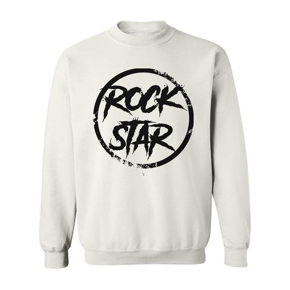Rock Star Design Sweatshirt Men - Men Sweatshirt, White, 4XL