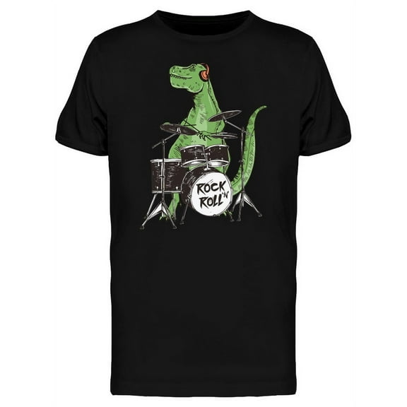 Rock Star Dinosaur T-Shirt Men -Image by Shutterstock, Male 3X-Large