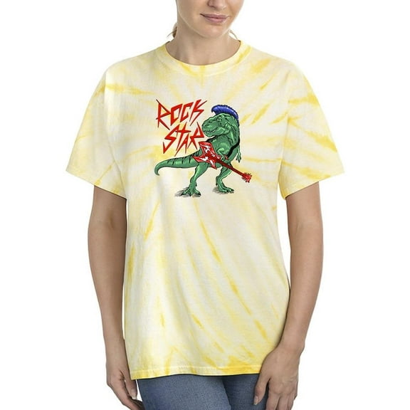 Rock Star Dinosaur Trex Tie Dye Cyclone Women -Image by Shutterstock, Female Small