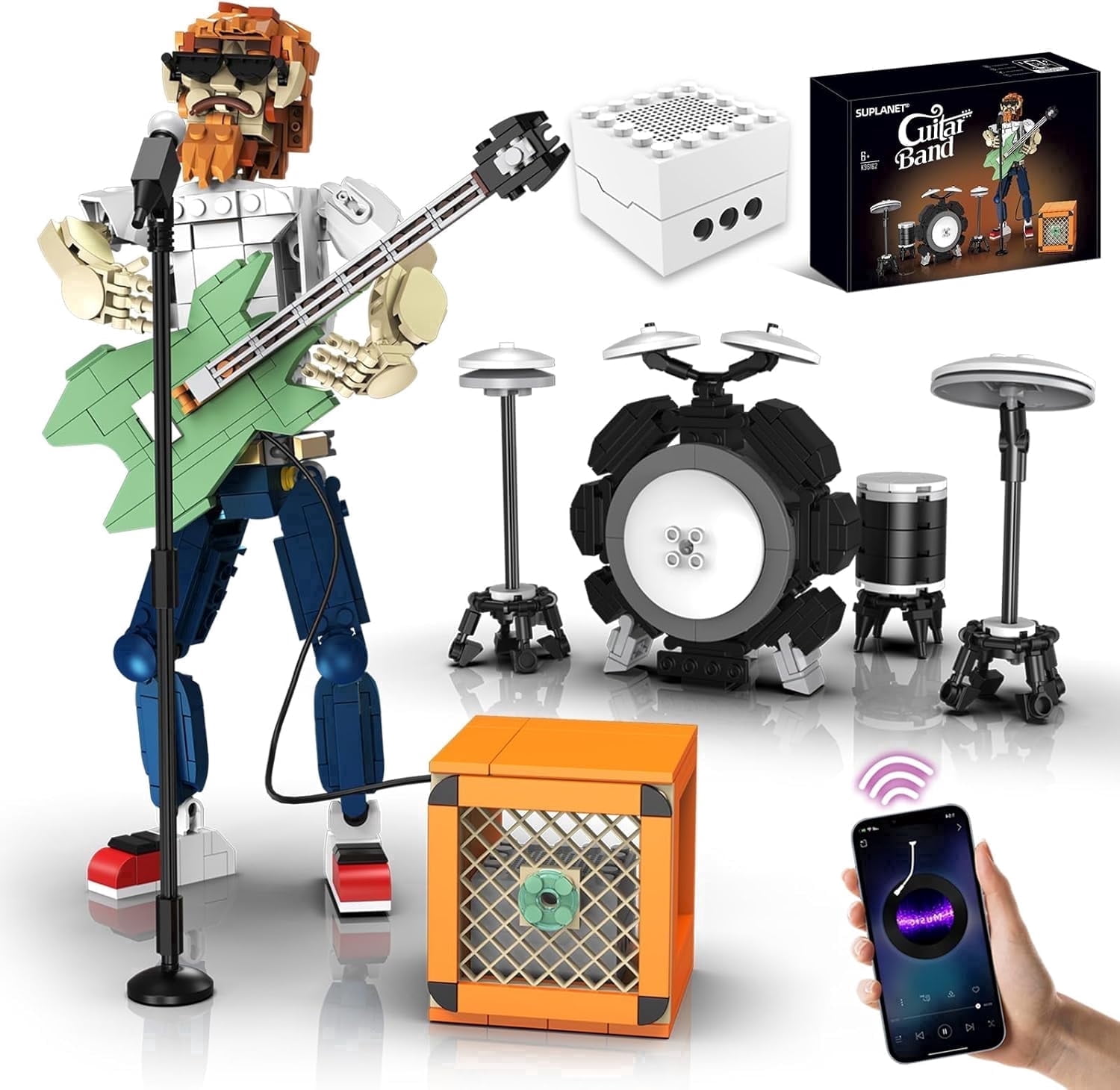 Rock Star Guitarist Building Sets for Adults with Bluetooth Speaker ...