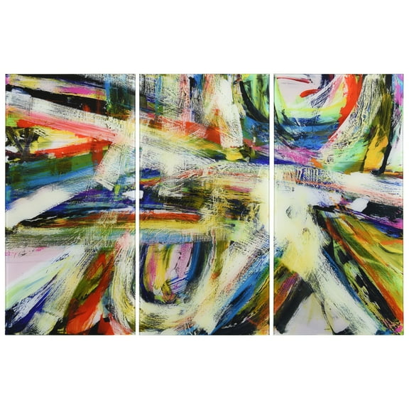 Rock Star I ABC 36 in x 72 in Mixed Media Art, by Empire Art 3 Count