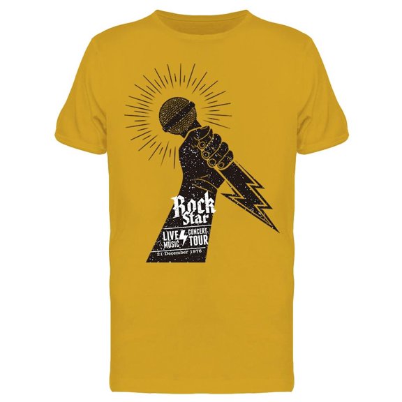 Rock Star Live T-Shirt Men -Image by Shutterstock, Male Medium